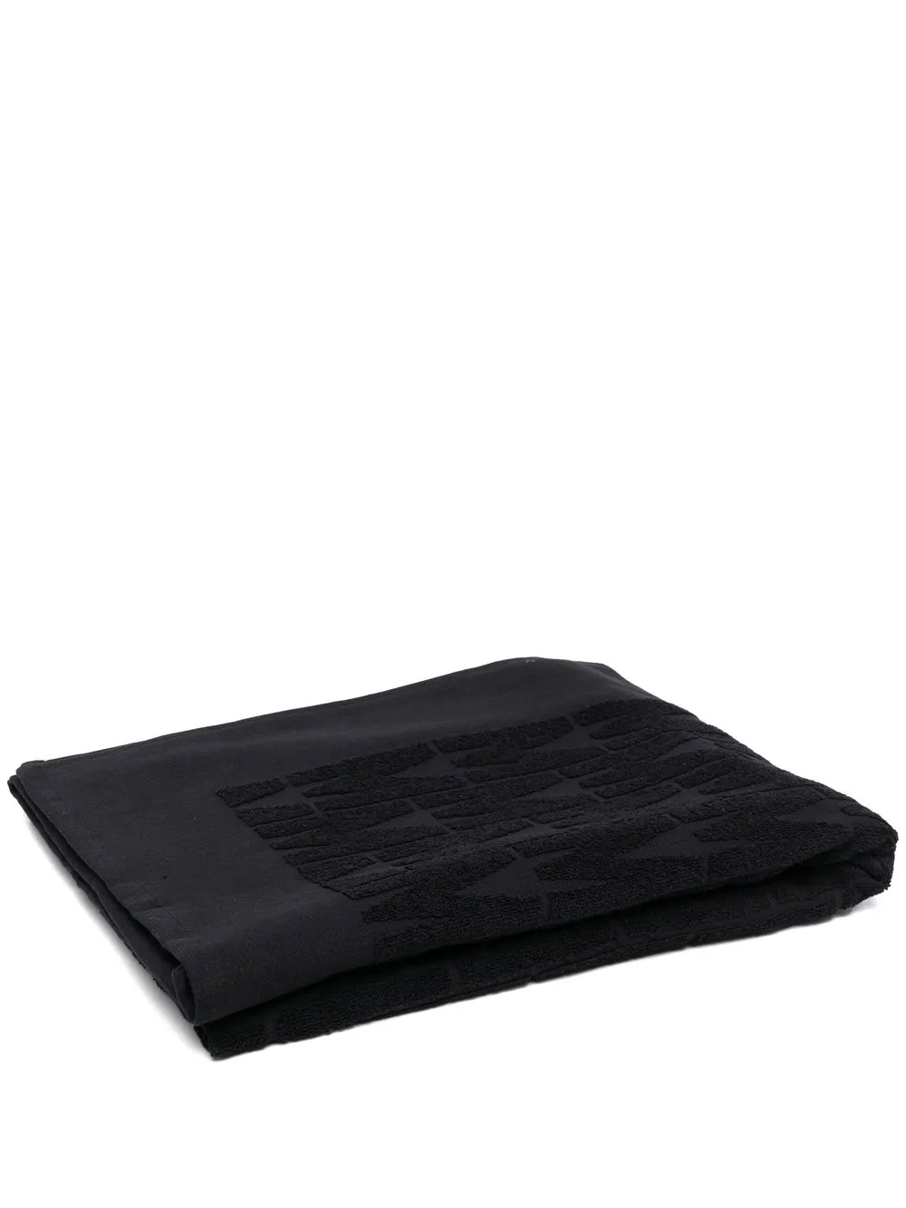 

Moschino logo-devoré towel - Black