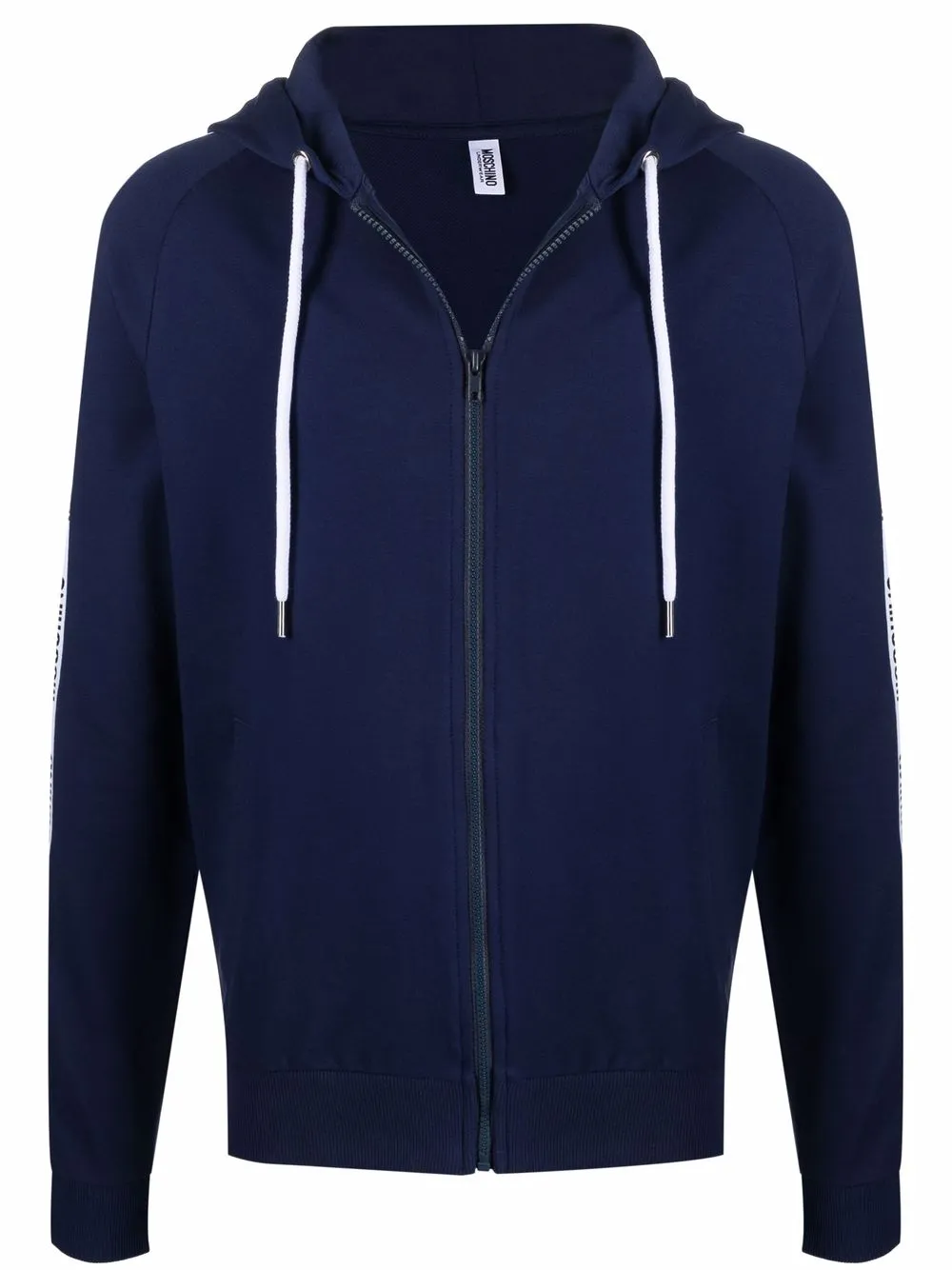 

Moschino hoodie con ribete del logo - Azul