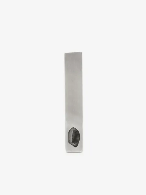Parts of Four diamond-detail plate earrings
