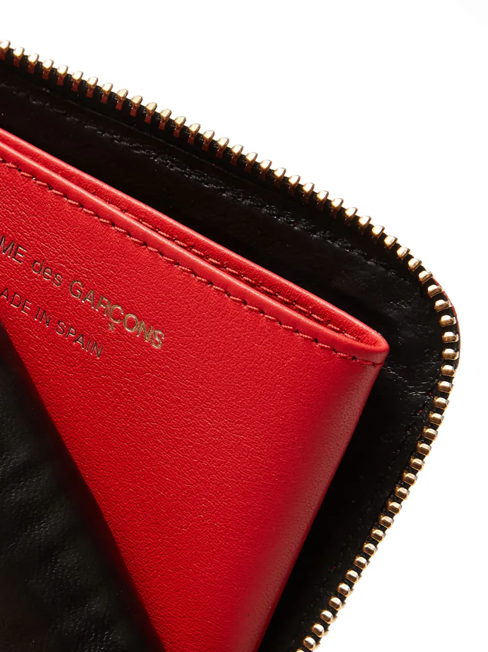  Comme Des Garçons Wallet Portemonnaie Mit Reißverschluss   Rot 