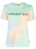 MSGM slogan-print cotton T-shirt - Green