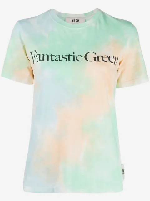 MSGM slogan-print cotton T-shirt