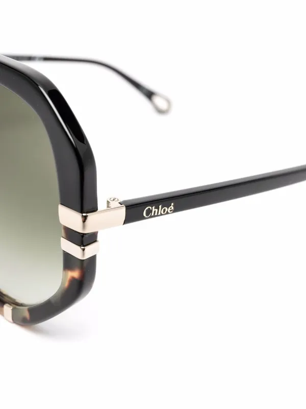 Chloé ラウンド型サングラス Chloé Eyewear ラウンドフレーム サングラス | ブラック | FARFETCH JP