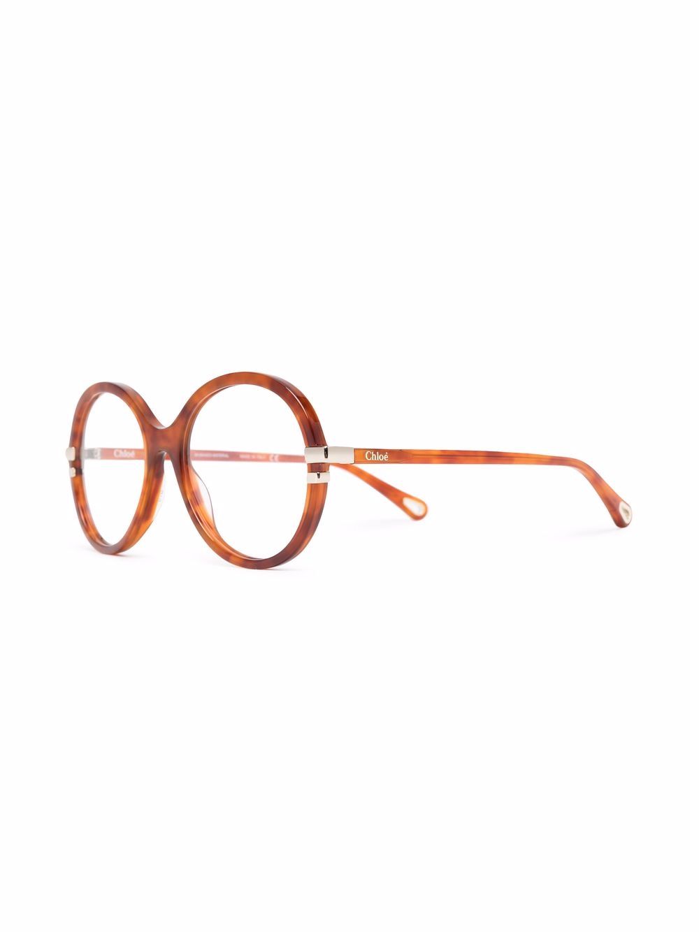 Chloé Eyewear Bril met rond montuur - Oranje