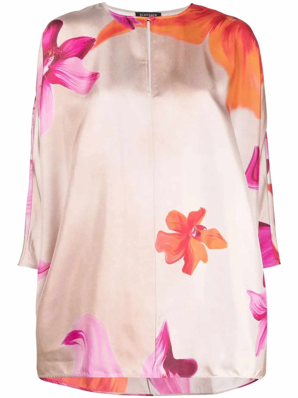 

Gianluca Capannolo floral-print silk blouse - Neutrals