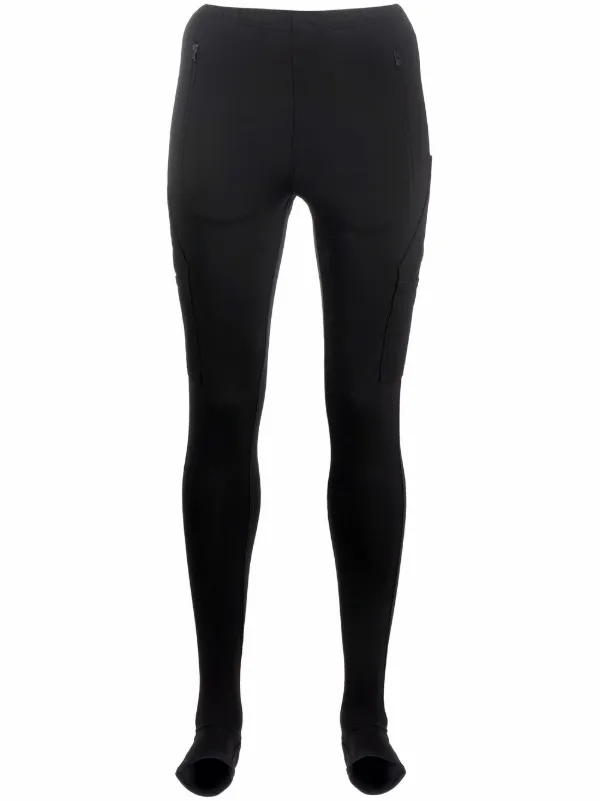 WARDROBE.NYC Multi-pocket Slip-on Leggings in Black
