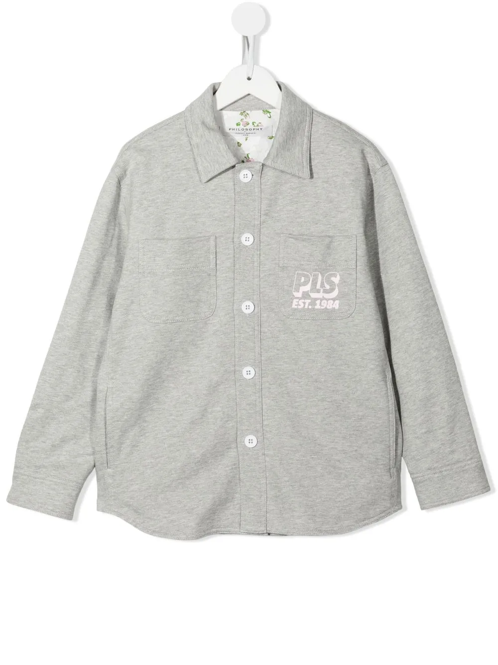 

Philosophy Di Lorenzo Serafini Kids chest logo-print detail shirt - Grey