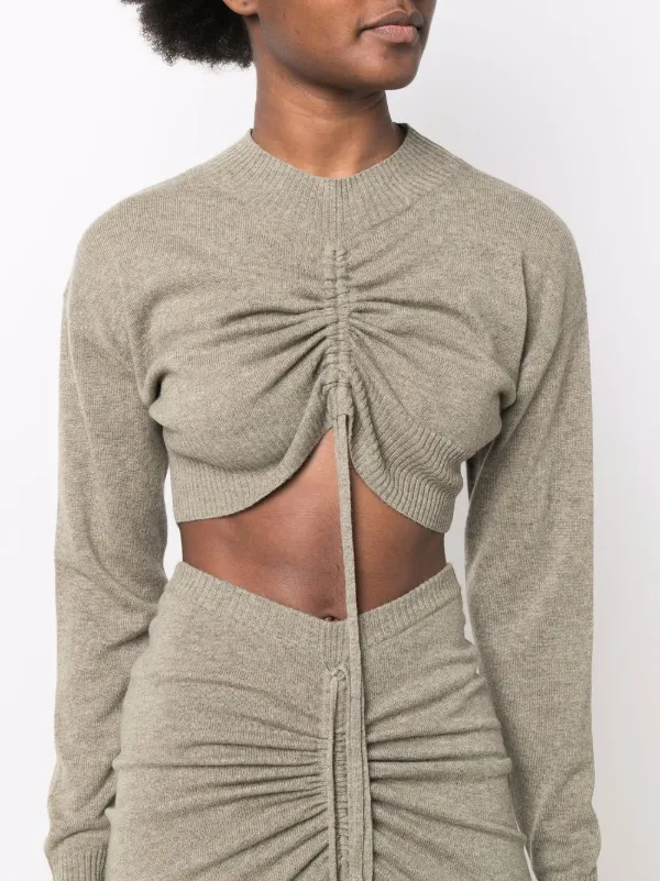 ruched crop jumper