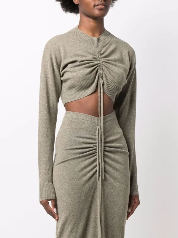 ruched crop jumper