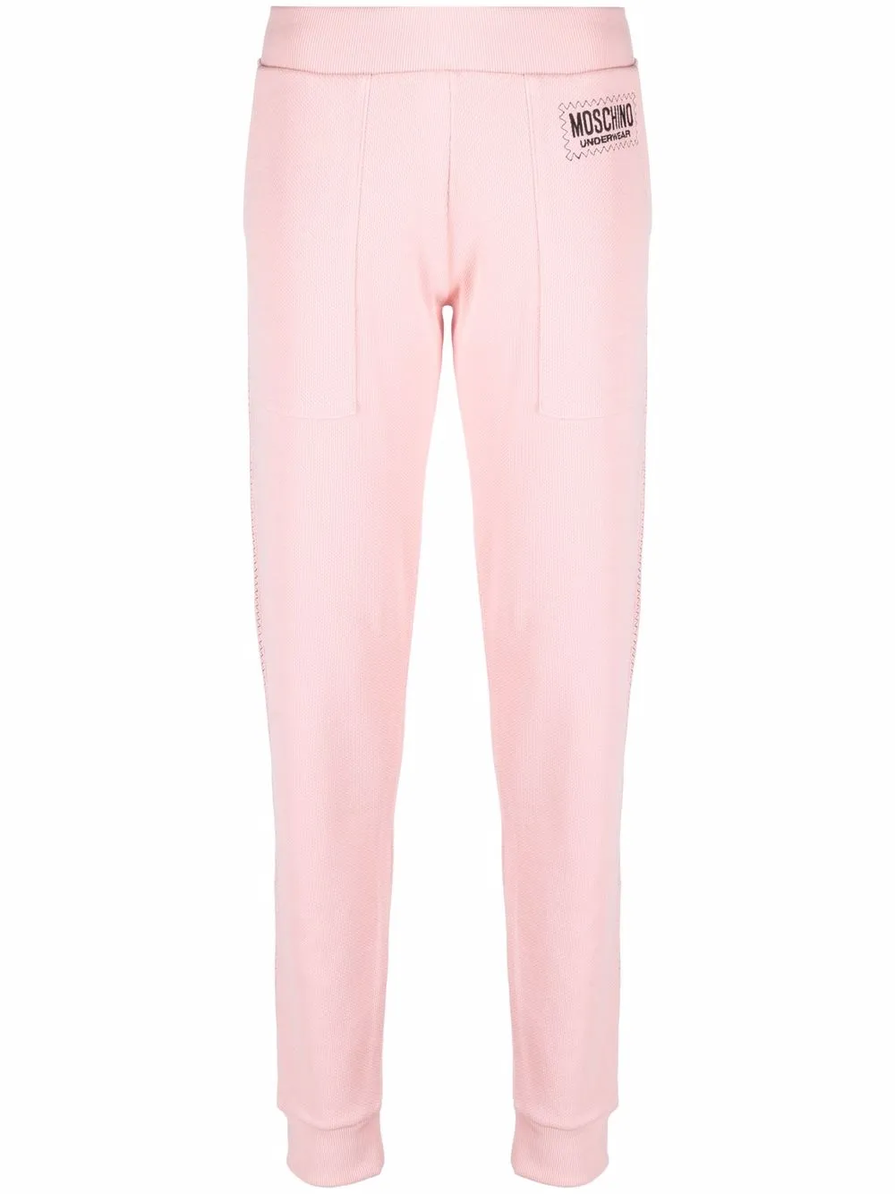 

Moschino leggins con logo bordado - Rosado