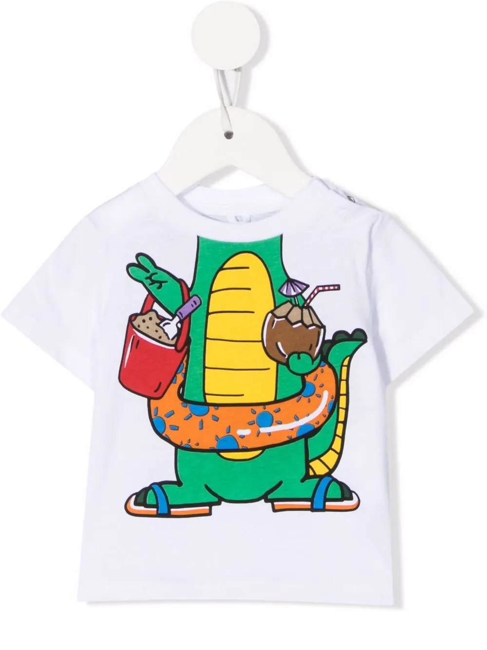 

Stella McCartney Kids playera con estampado gráfico - Blanco