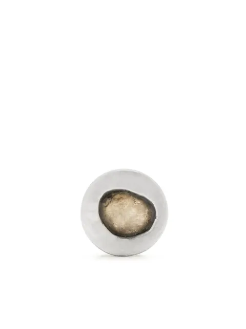 Parts of Four faceted sapphire stud single earring