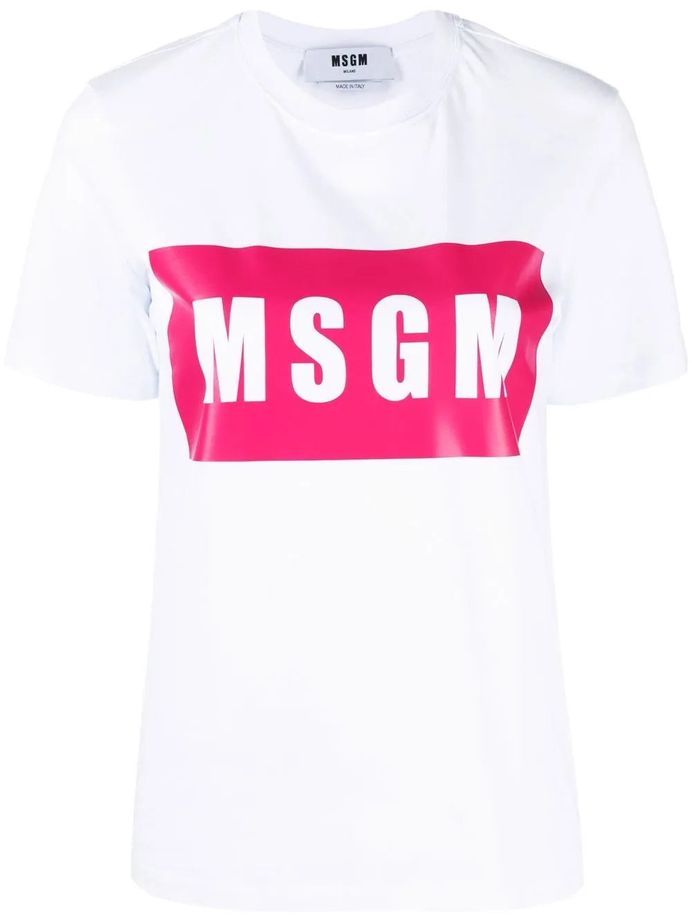 

MSGM playera con logo estampado - Blanco