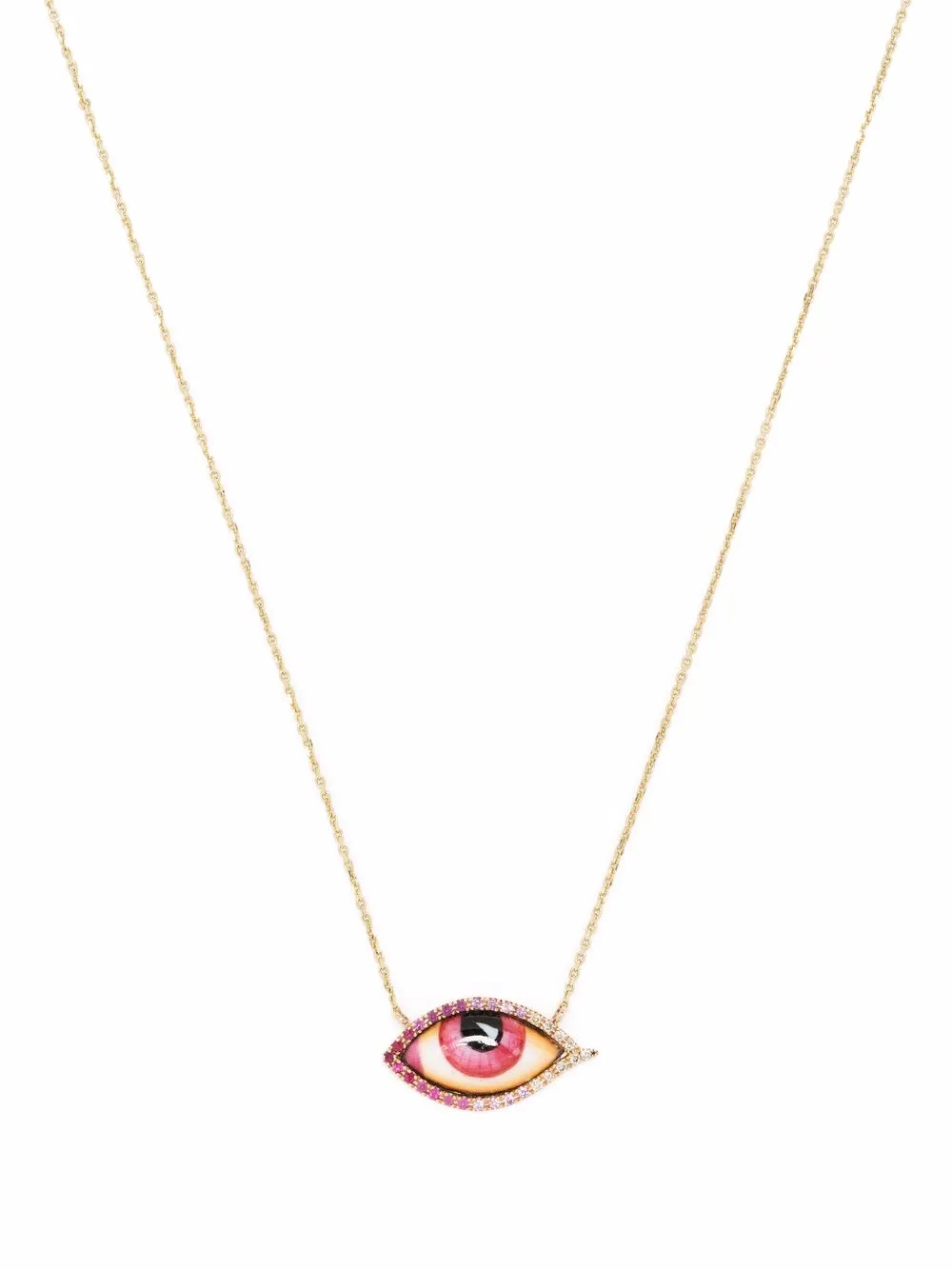 Lito 14kt yellow gold Grand Rose diamond pendant necklace