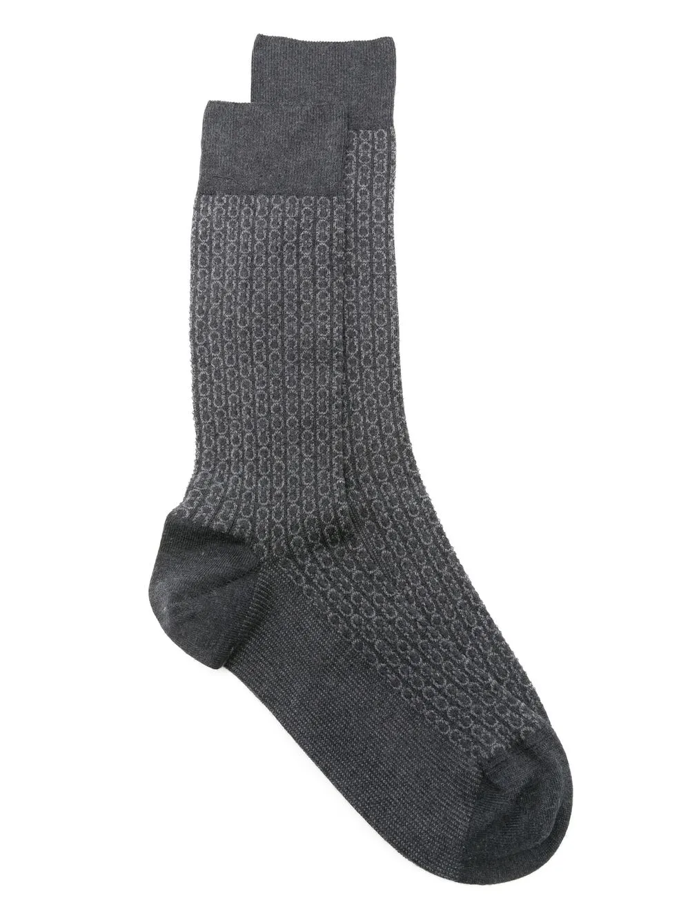 Ferragamo Intarsia sokken Grijs