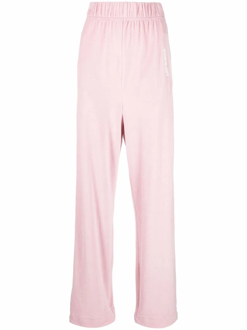 Shop Khrisjoy Elasticated-waist Trousers In Pink