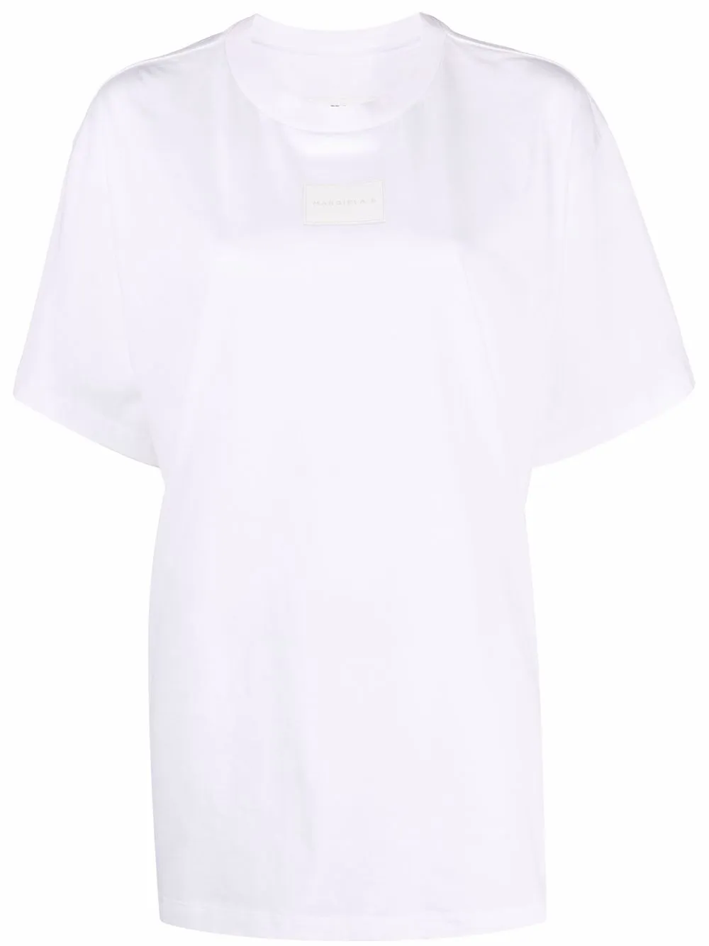 

MM6 Maison Margiela playera con parche del logo - Blanco