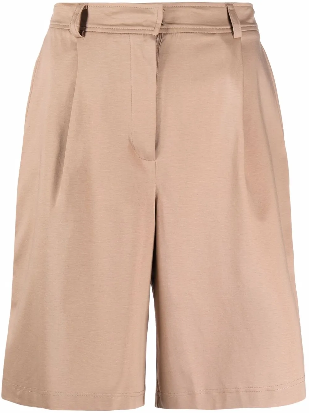 

12 STOREEZ high-waisted cotton shorts - Neutrals