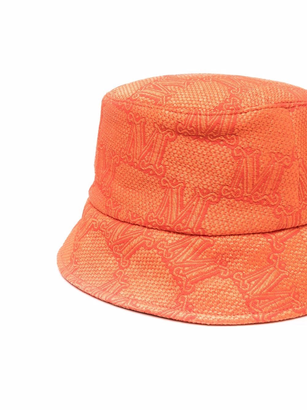 Shop Max Mara Logo-jacquard Bucket Hat In Orange