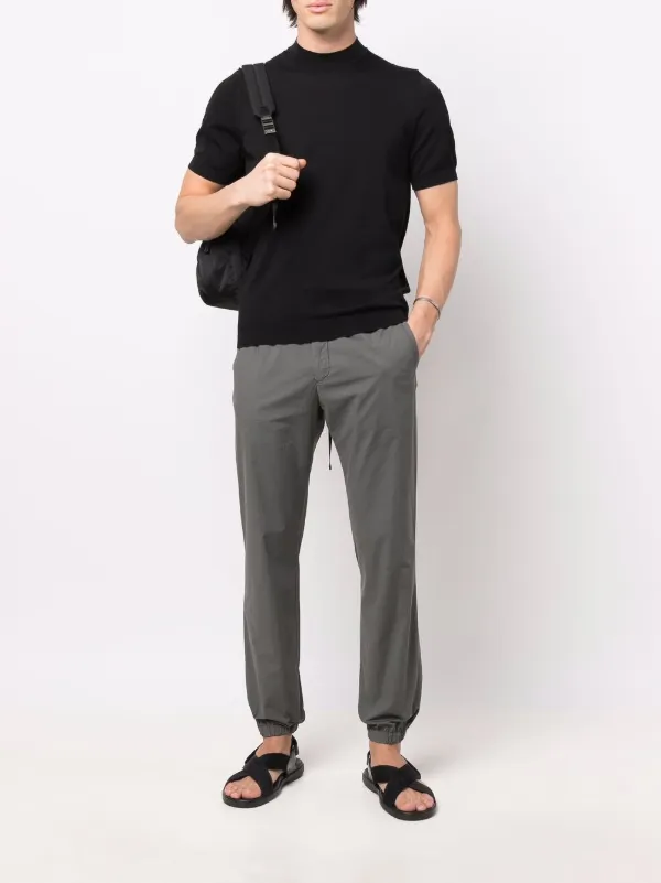 Drumohr Fine Knit mock-neck T-shirt | Black | FARFETCH