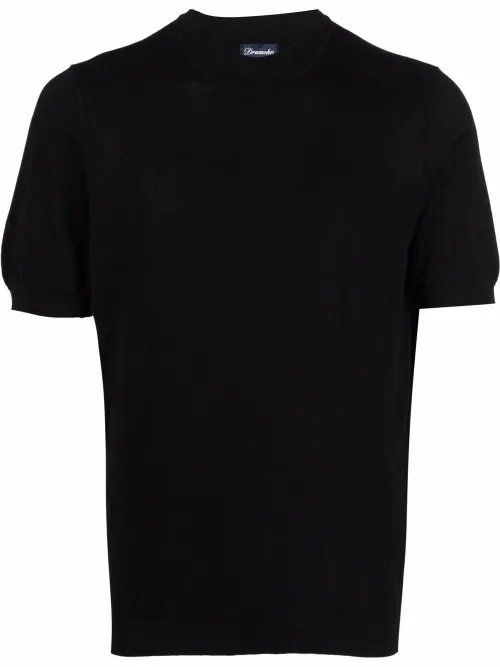 T-shirt en maille fine à col montant - Drumohr - Modalova