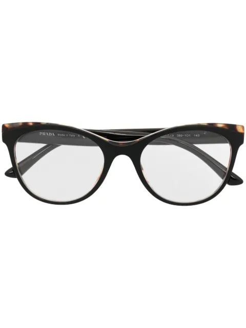 Prada Eyewear lentes con armazón cat eye estilo carey