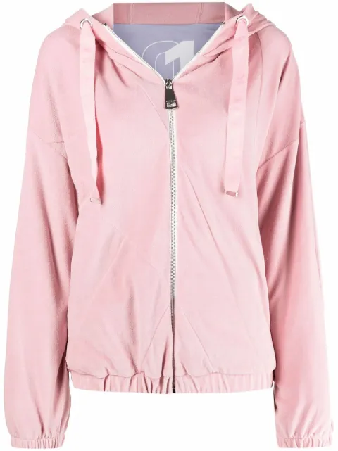 Khrisjoy hoodie con cordones y cierre