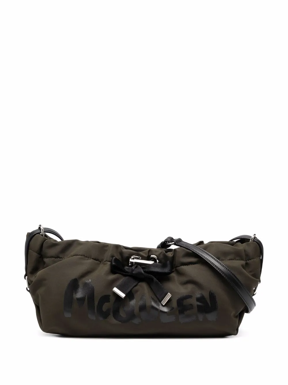 

Alexander McQueen bolsa de hombro con logo estampado - Verde