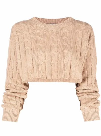 cable knit cropped cashmere jumper | Miu Miu | Eraldo.com