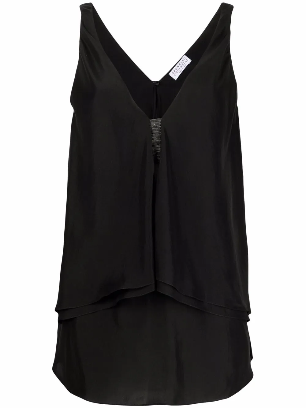 

Brunello Cucinelli blusa con cuello en V - Negro