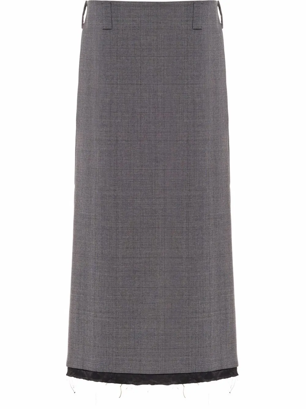 

Miu Miu Prince Of Wales check wool skirt - Grey