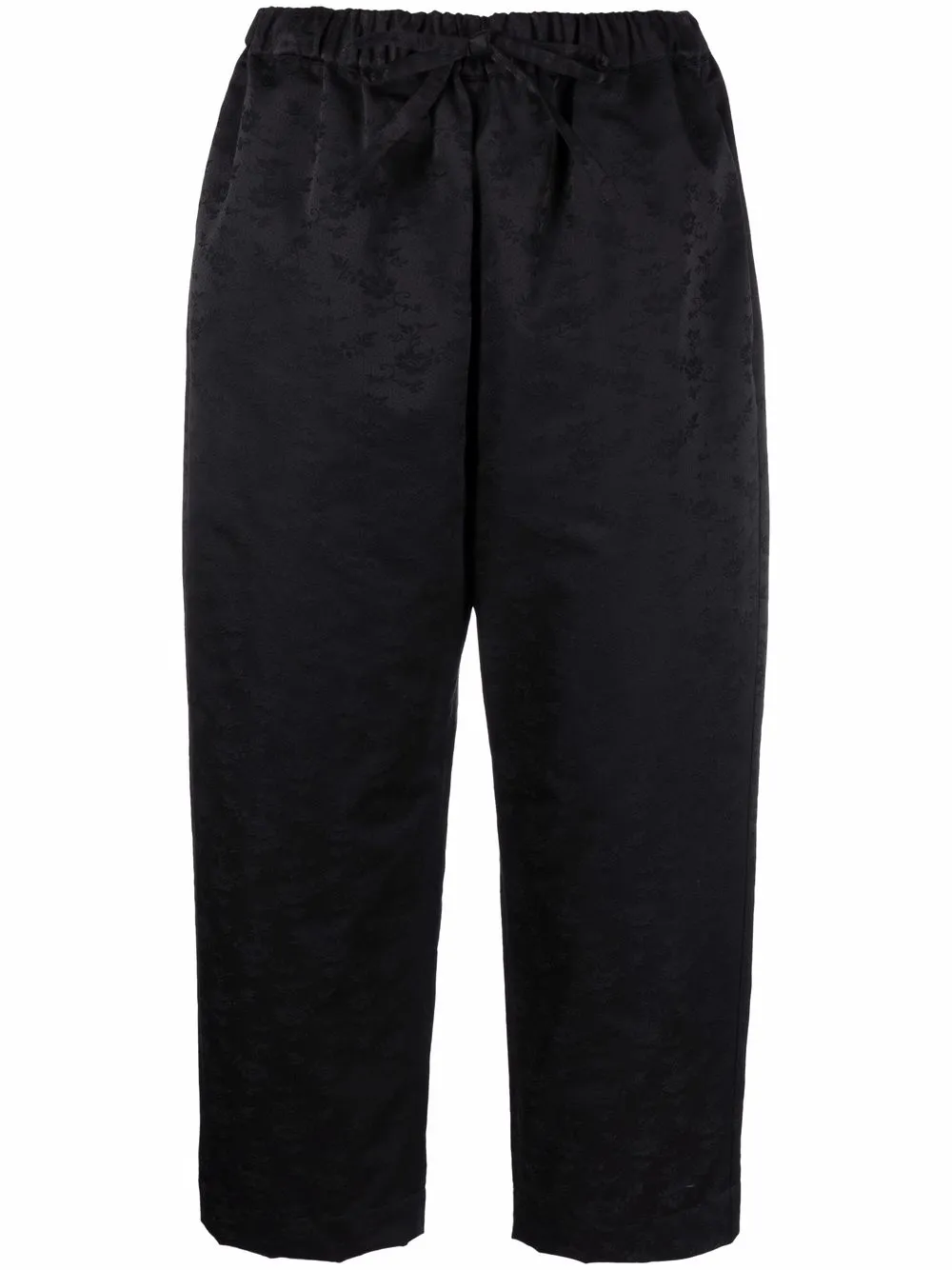 

Simone Rocha pantalones capri con bordado floral - Negro