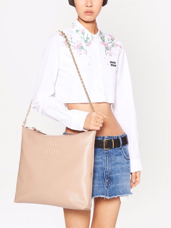 Miu Miu Leather Shoulder Bag - Farfetch