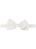 Tagliatore brocade silk bow tie - White