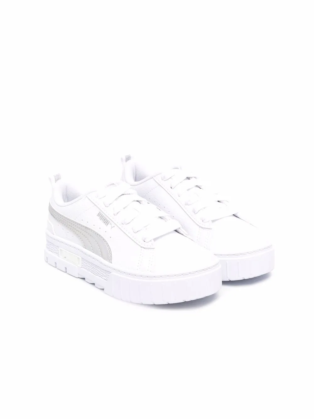 

Puma Kids tenis bajos con paneles - Blanco