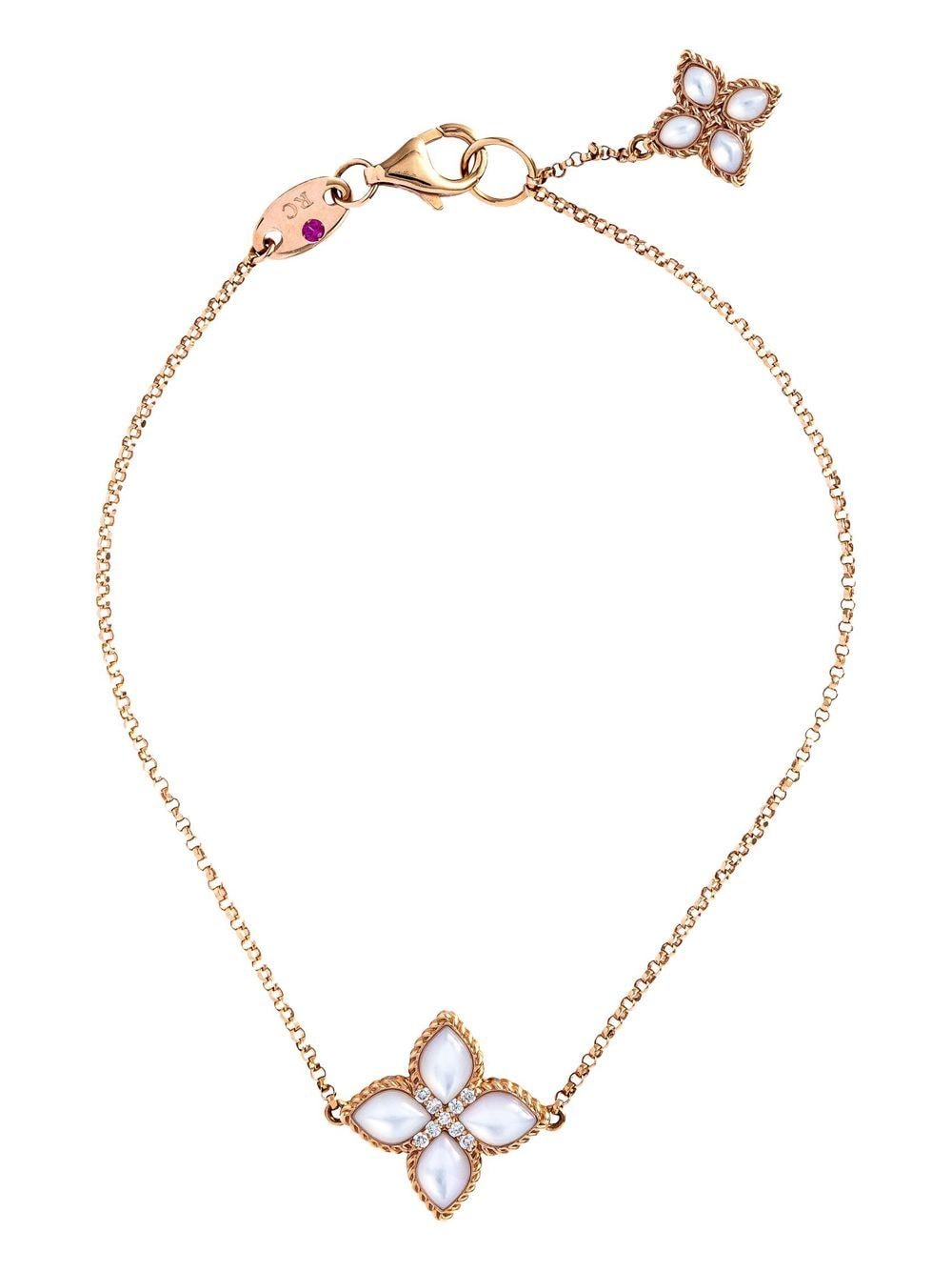 Bloom Petit Flower Amethyst String Bracelet in String in Rose Gold