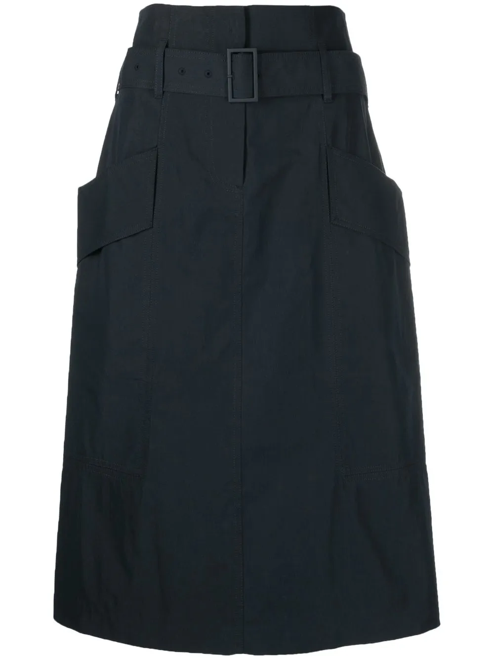 Low Classic jupe évasée à taille ceinturée | bleu | Image 1