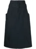 Low Classic belted-waist A-line skirt - Blue