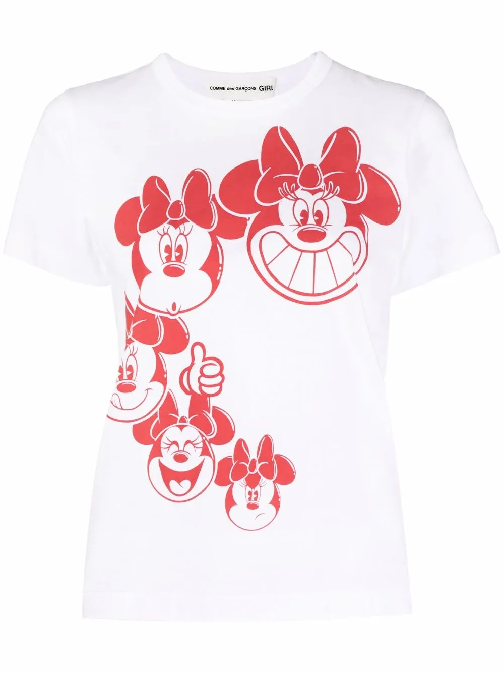 

Comme Des Garçons Girl Minnie Mouse-print short-sleeve T-shirt - White