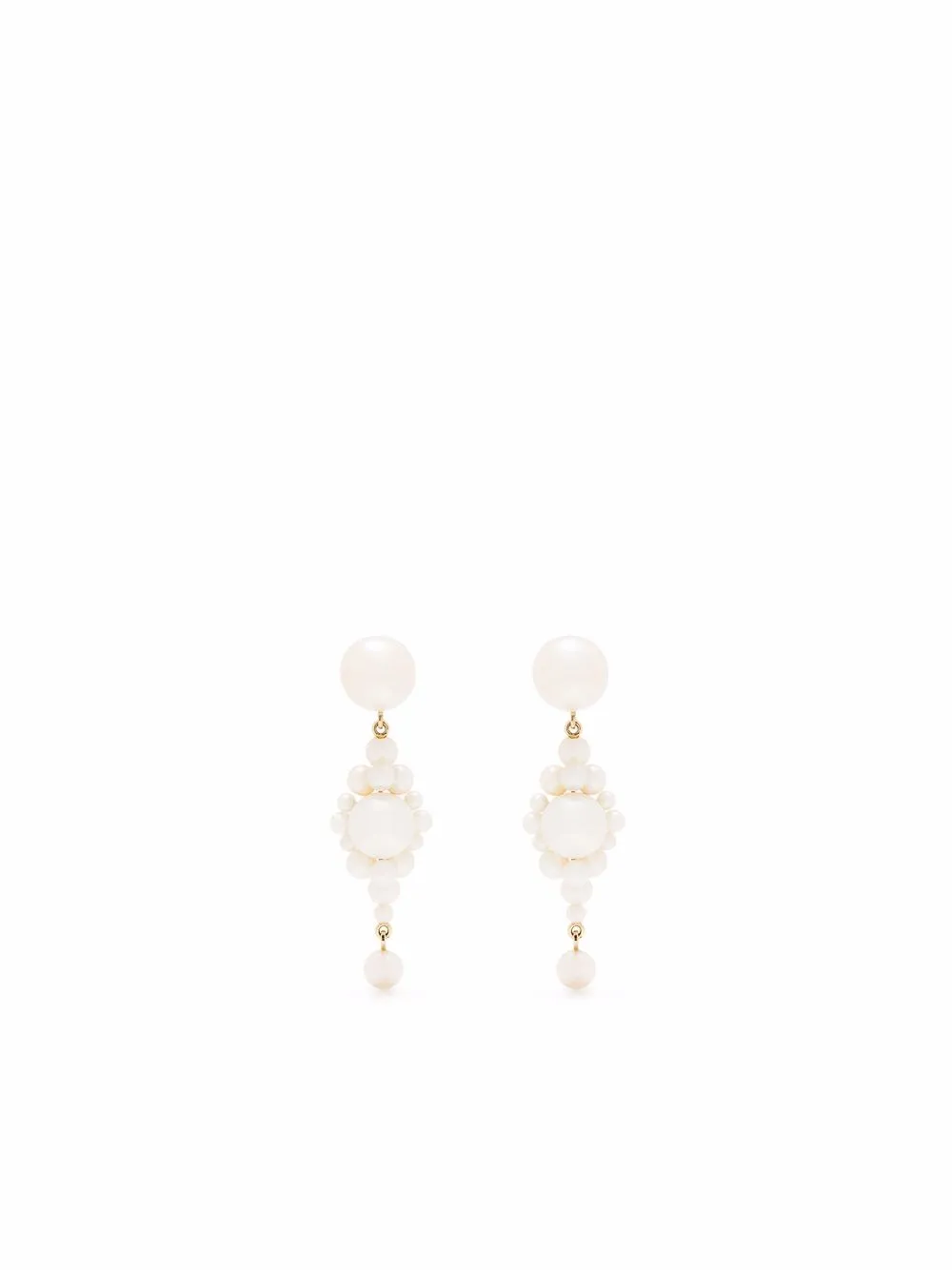 

Sophie Bille Brahe aretes Venezia en oro amarillo de 14kt con perla - Blanco