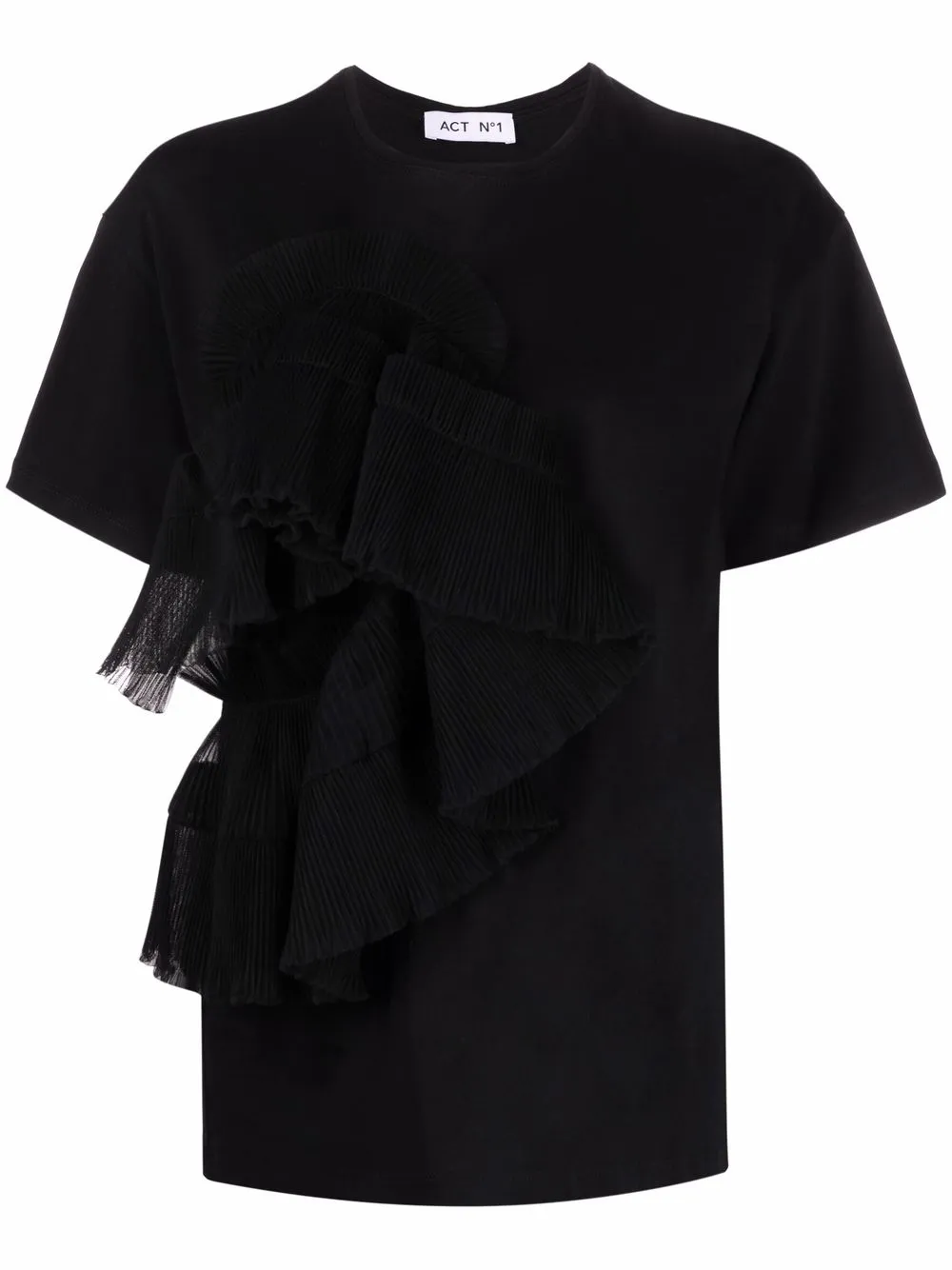 

Act N°1 playera con volantes - Negro