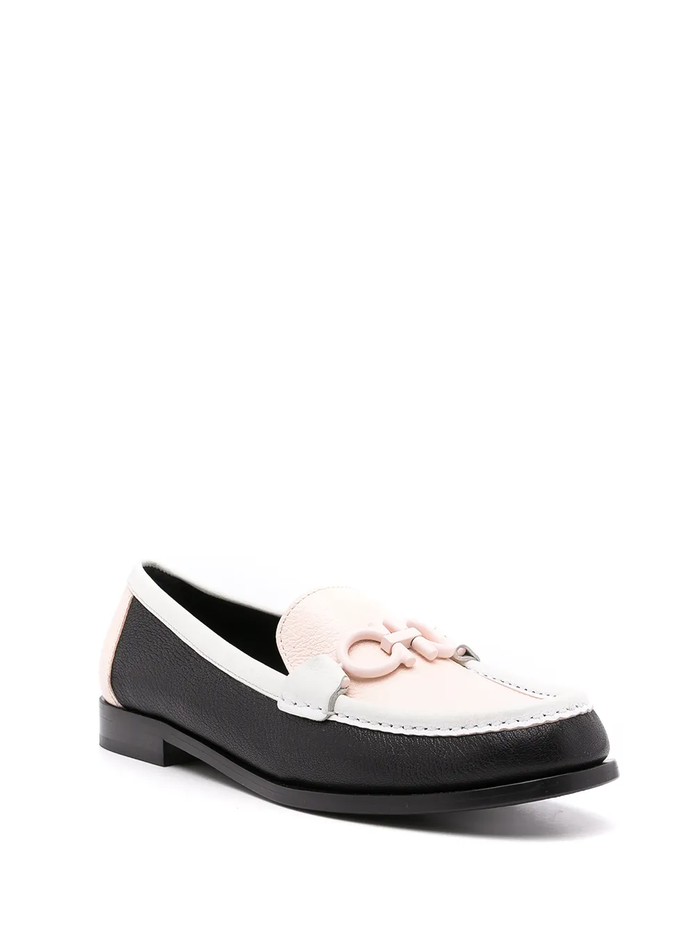 Ferragamo Gancini leren loafers - Zwart