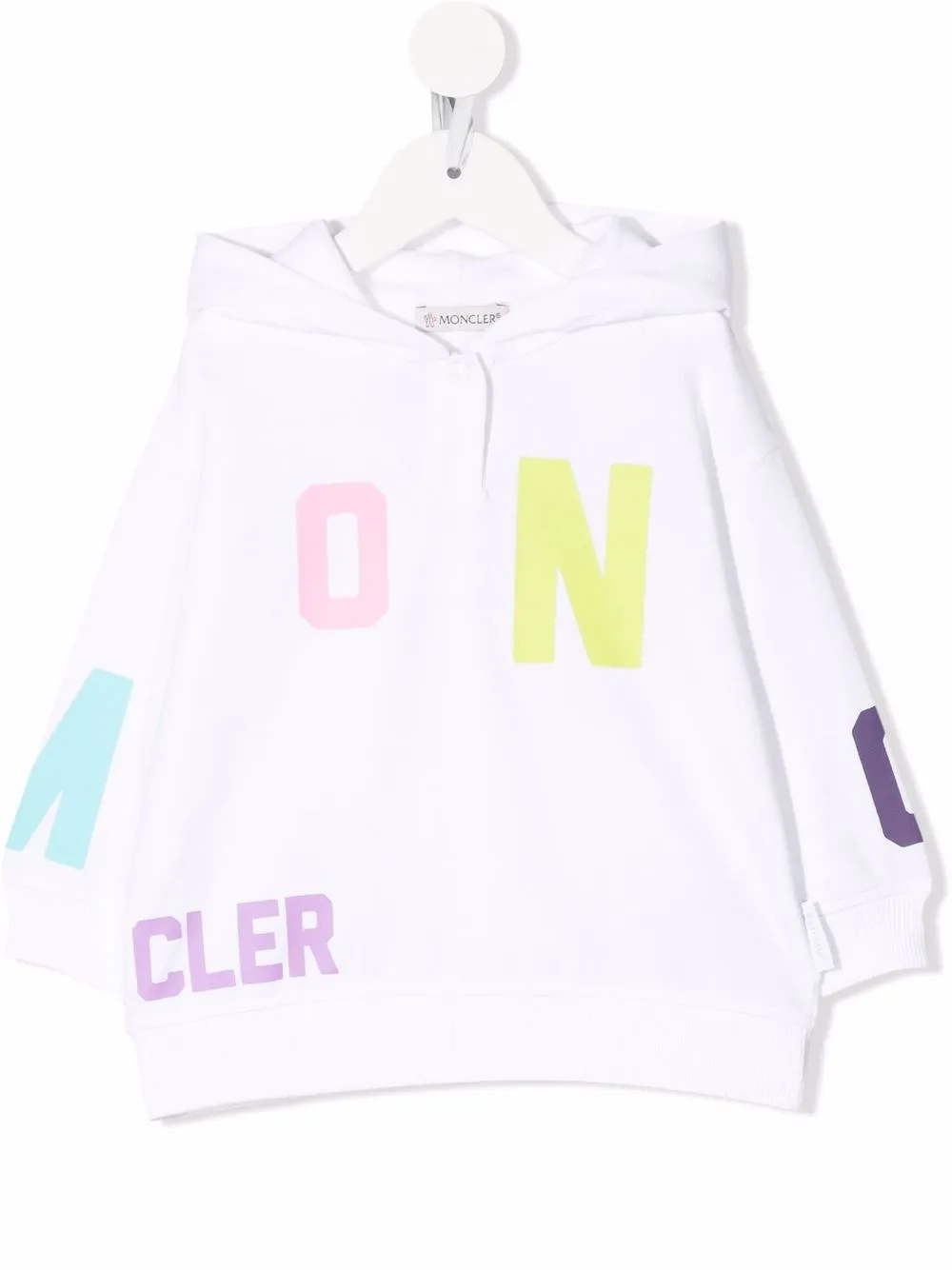 

Moncler Enfant letter logo-print hoodie - White