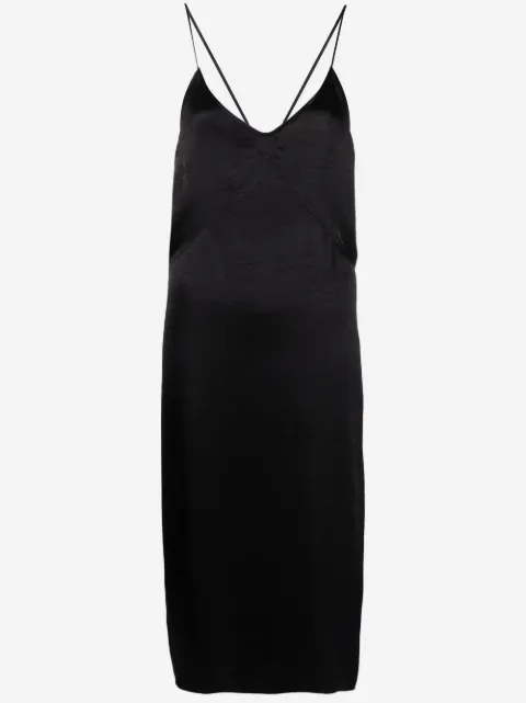 DSQUARED2 vestido midi con acabado en satén