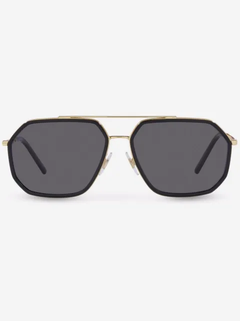 Dolce & Gabbana Eyewear double-bridge pilot-frame sunglasses