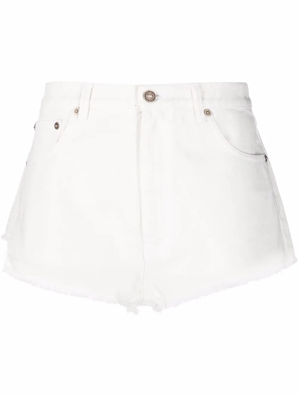 

ERL shorts de mezclilla sin rematar - Blanco