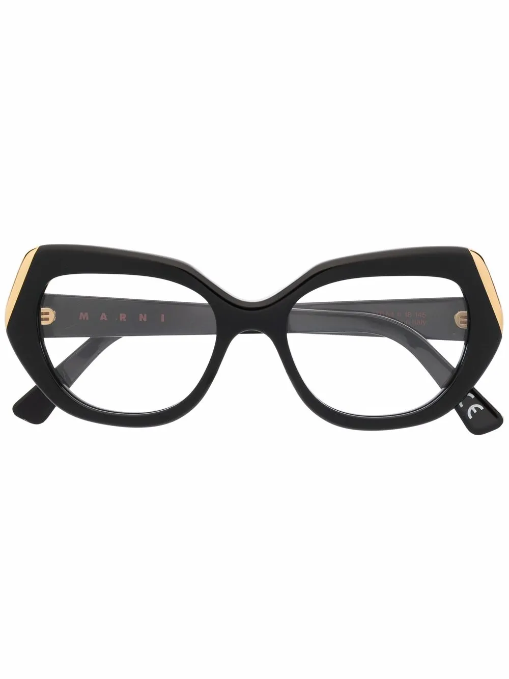 

Marni Eyewear lentes de sol cuadrados con logo - Negro