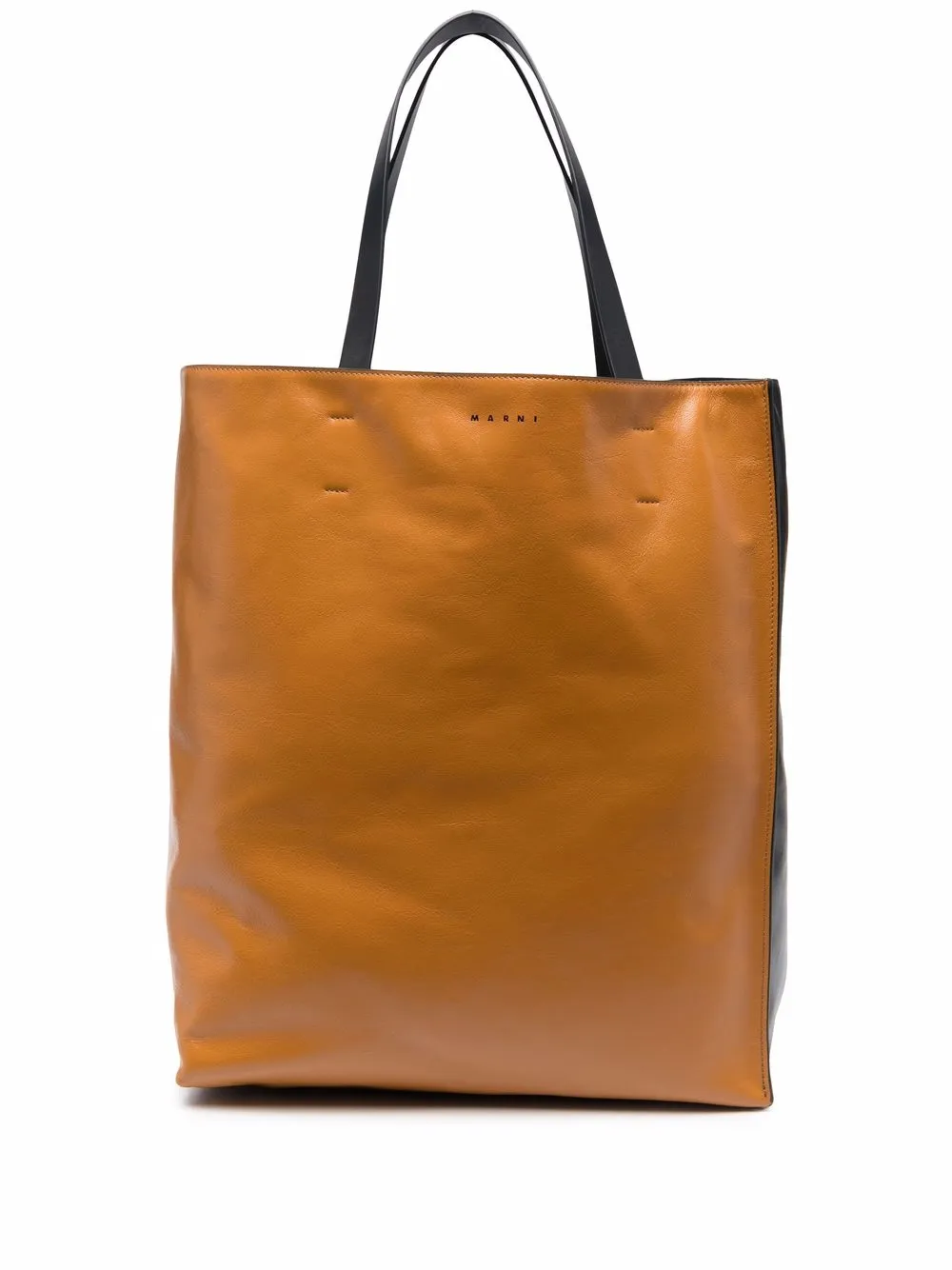 

Marni logo-print two-tone tote bag - Brown