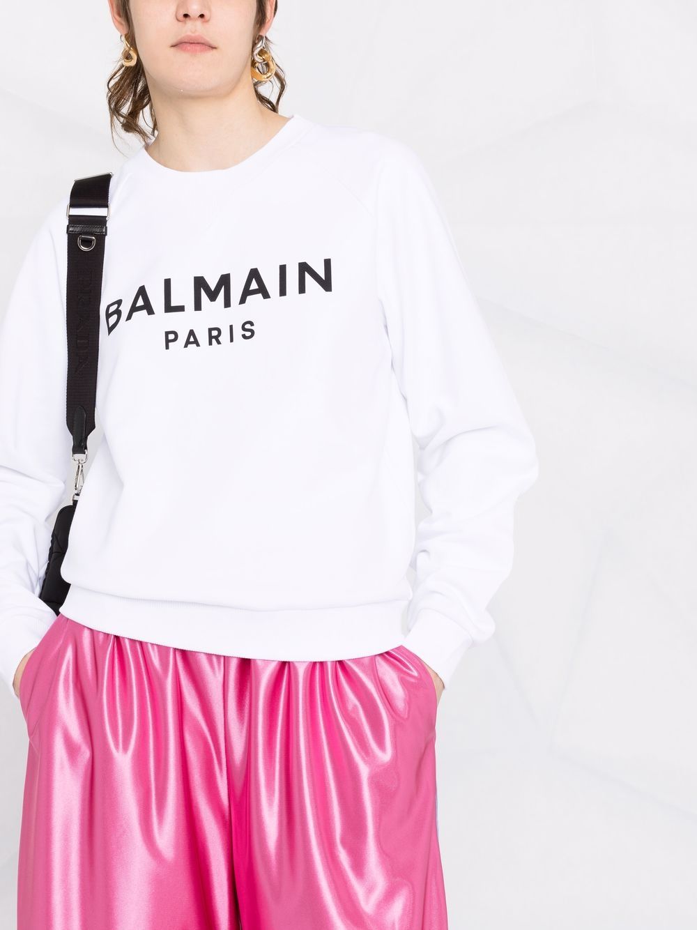 Affordable Balmain logo-print cotton sweatshirt Women