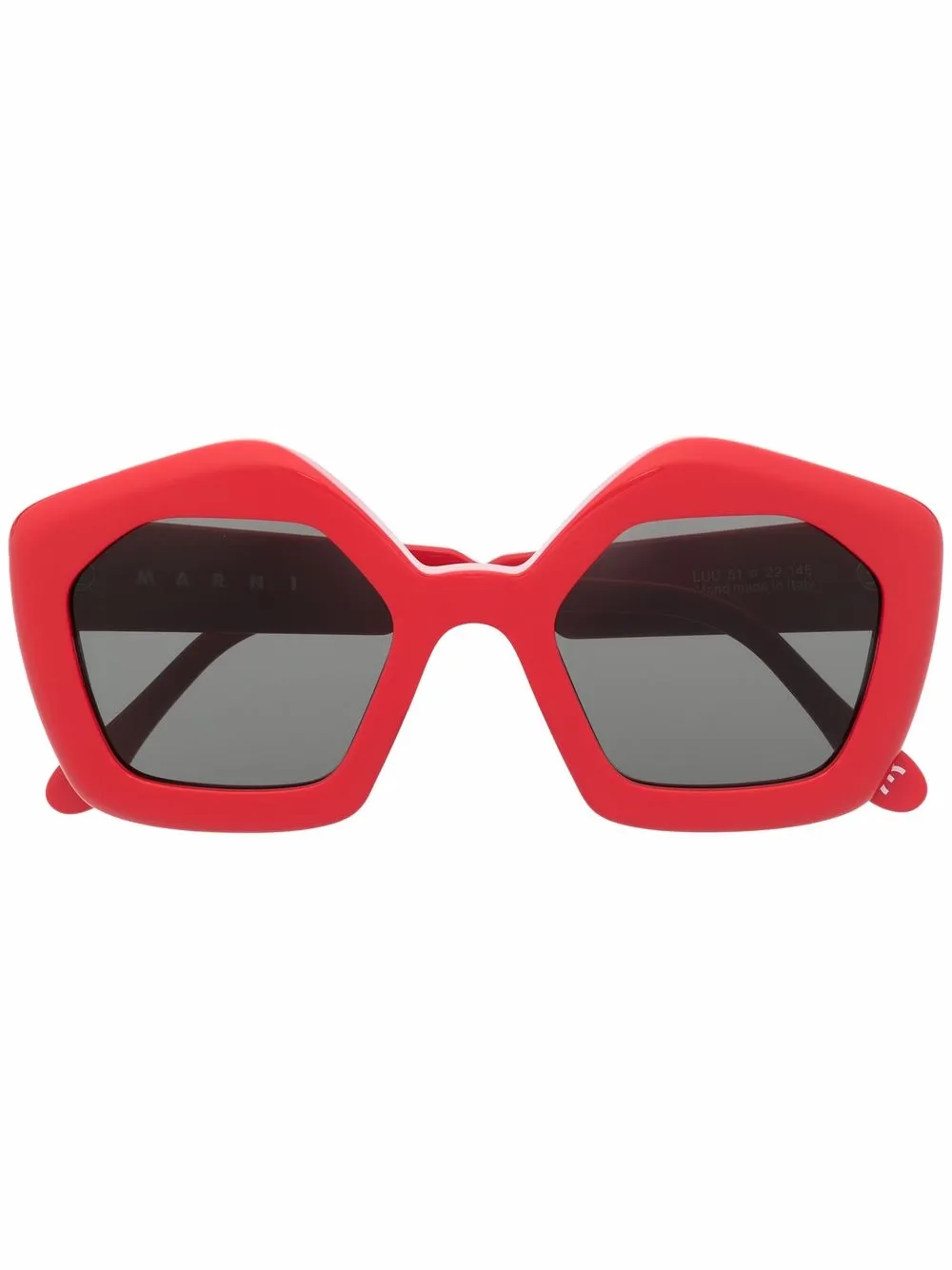 

Marni Eyewear lentes de sol con armazón geométrica - Rojo